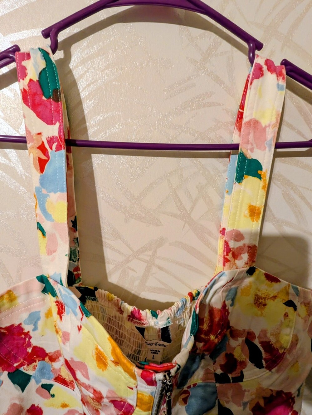 NWT Juicy Couture Floral Print Two-Piece Dress Set in Multicolor. Size Large - Picture 7 of 10